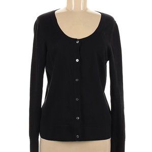 Calvin Klein Button Down Cardigan Sweater Black Gold XL